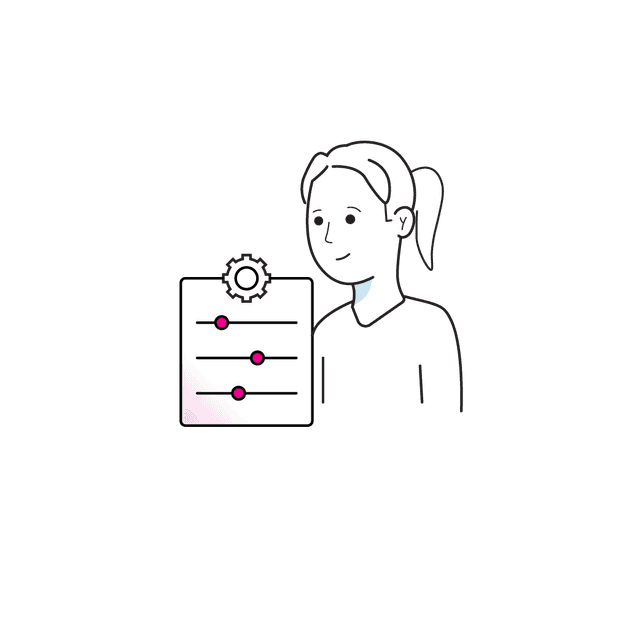 Illustration of a woman with a checklist