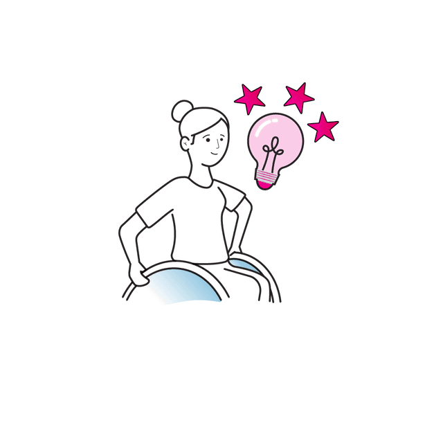 Illustration of a woman in wheelchair 