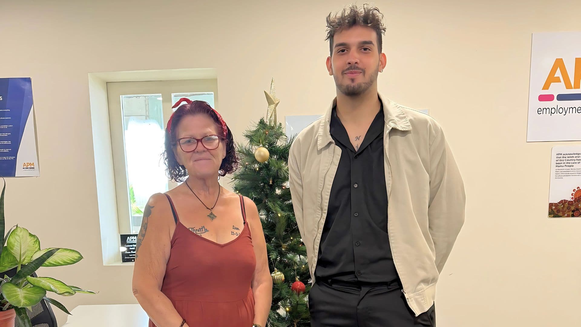 Alyson with Malachi at APM Employment Services