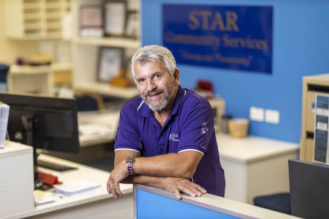 APM Queensland helps a man get a job at Star Community Services.