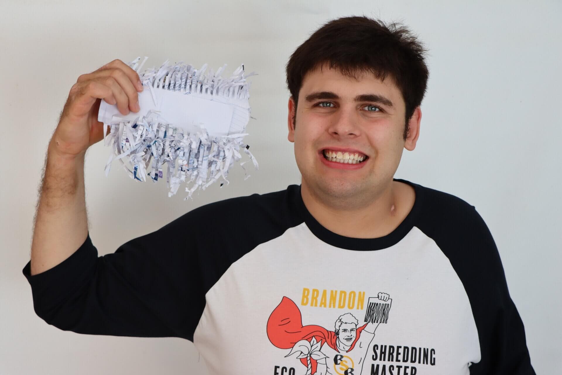 Brandon and his brigade reduce paper wastage