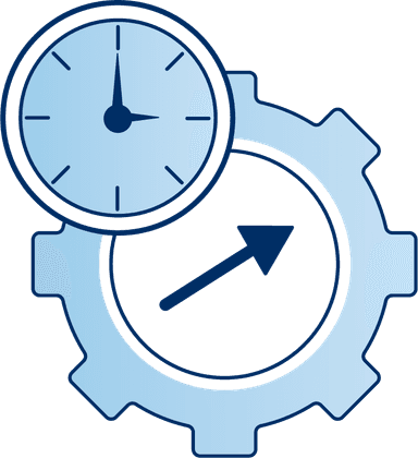icon of the clock with a cog