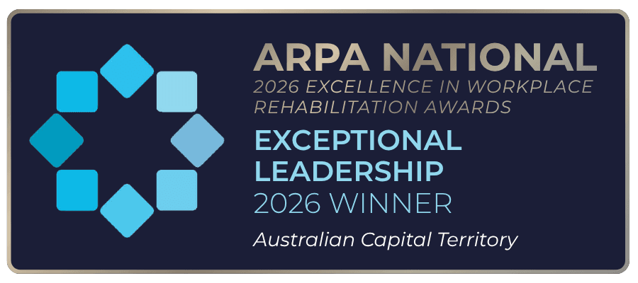 2026 ARPA National award badge for winning the category of Expectational leadership in Australian Capital Territory