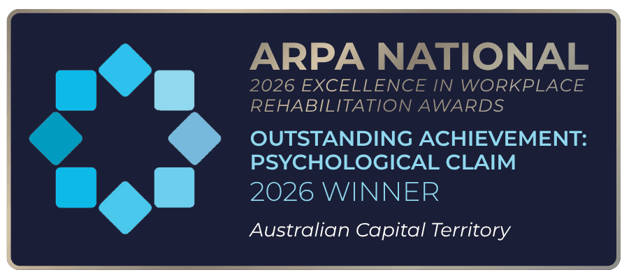 2026 ARPA National award badge for winning the category of Outstanding achievement psychological claim in ACT